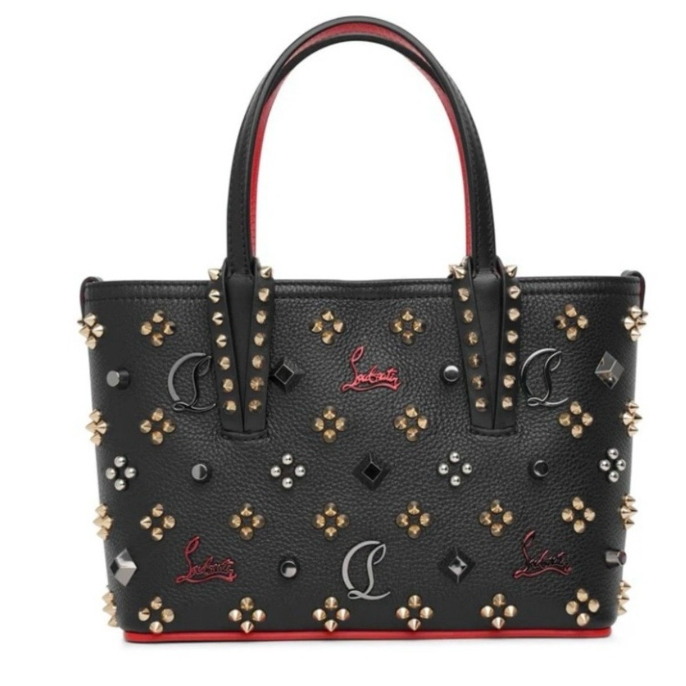 Christian Louboutin Black Studded Leather Tote
